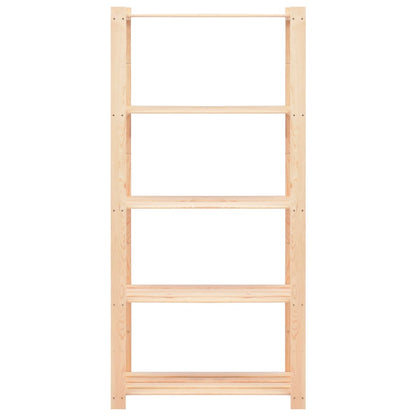 Regály 5 Polic 3 Ks 80 X 38 X 170 Cm Masivní Borovice 250 Kg