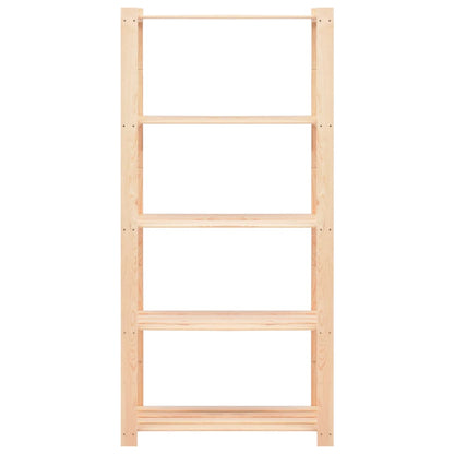 Regály 5 Polic 10 Ks 80 X 38 X 170 Cm Masivní Borovice 250 Kg