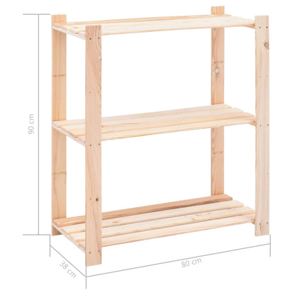 Regály 3 Police 10 Ks 80 X 38 X 90 Cm Masivní Borovice 150 Kg
