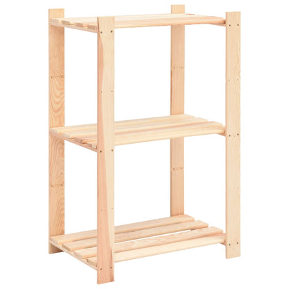 Regály 3 Police 3 Ks 60 X 38 X 90 Cm Masivní Borovice 150 Kg