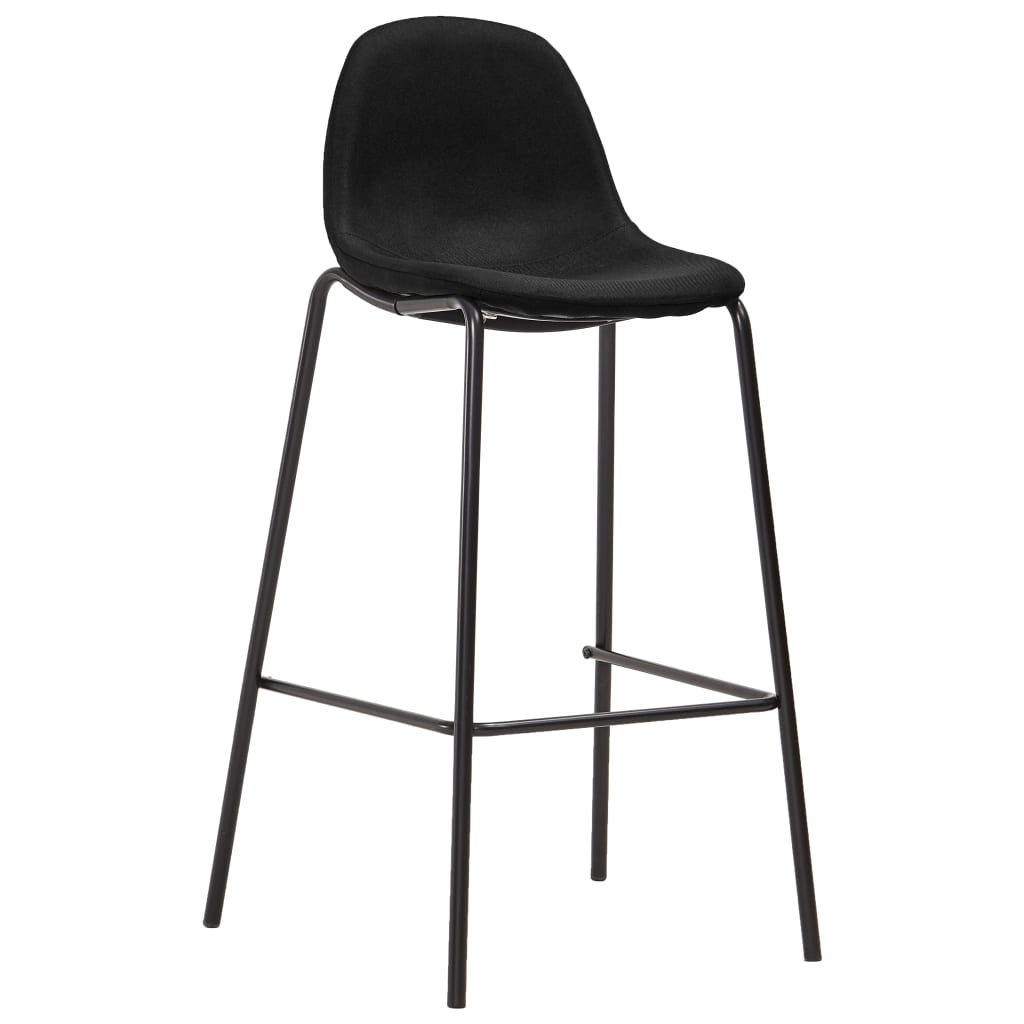 3Dílný Barový Set Textil Černý