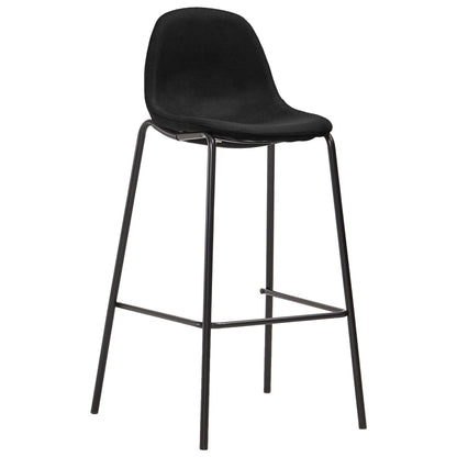 3Dílný Barový Set Textil Černý