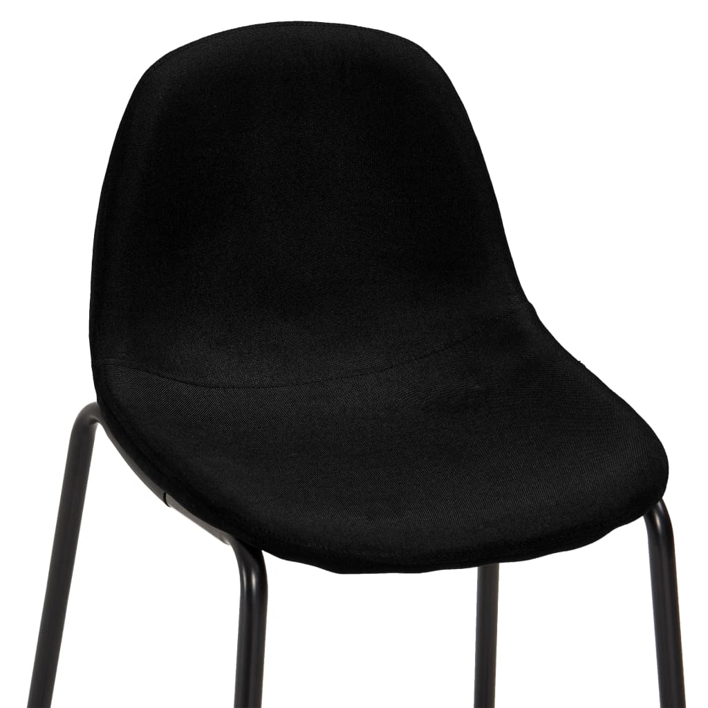 3Dílný Barový Set Textil Černý