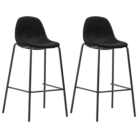 3Dílný Barový Set Textil Černý