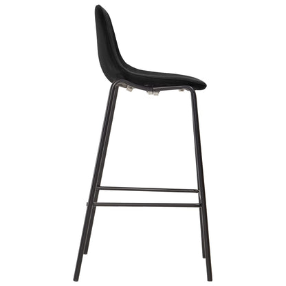 3Dílný Barový Set Textil Černý