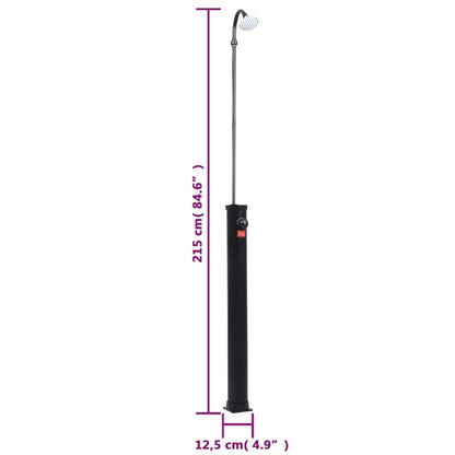 Zahradní Solární Sprcha Černá 215 Cm 8 L