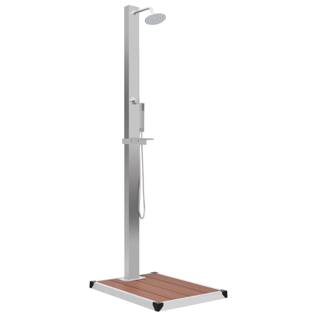 Zahradní Sprcha S Vaničkou Wpc Nerezová Ocel