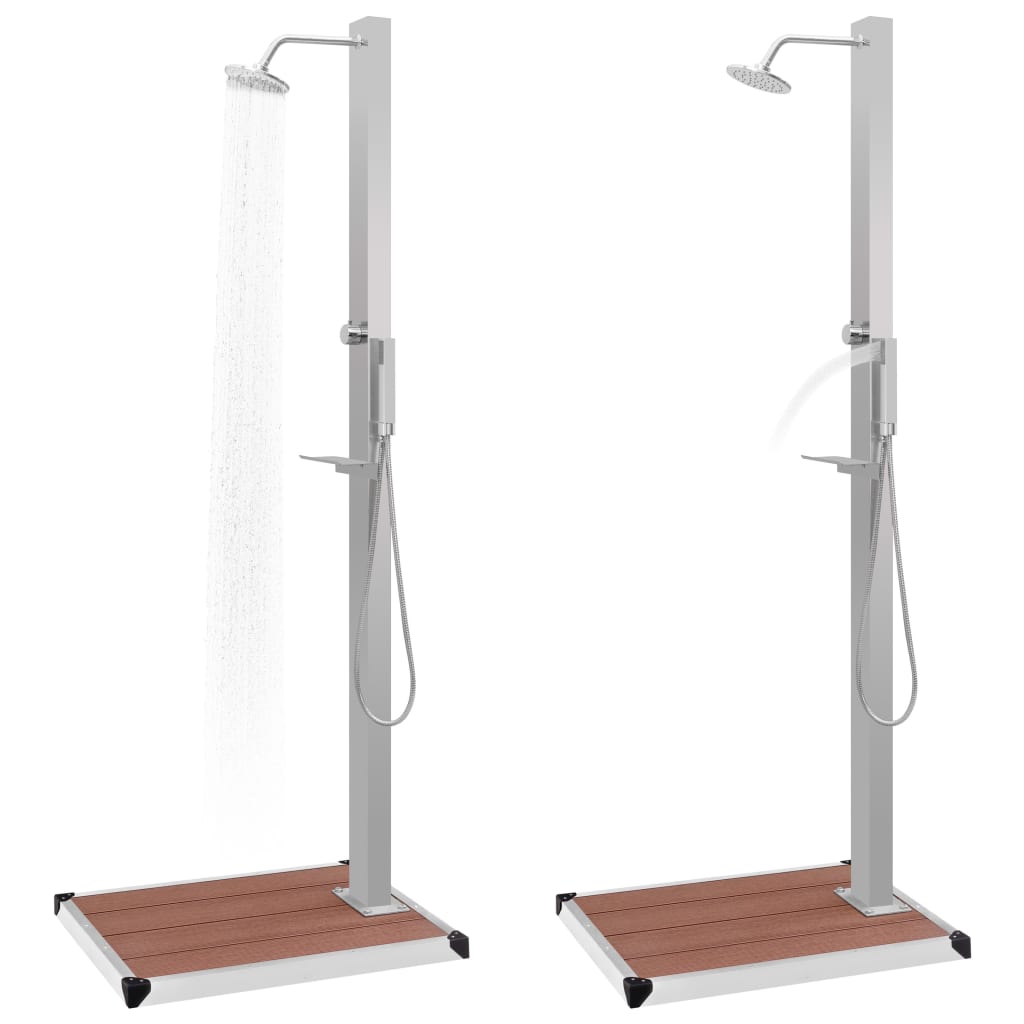 Zahradní Sprcha S Vaničkou Wpc Nerezová Ocel