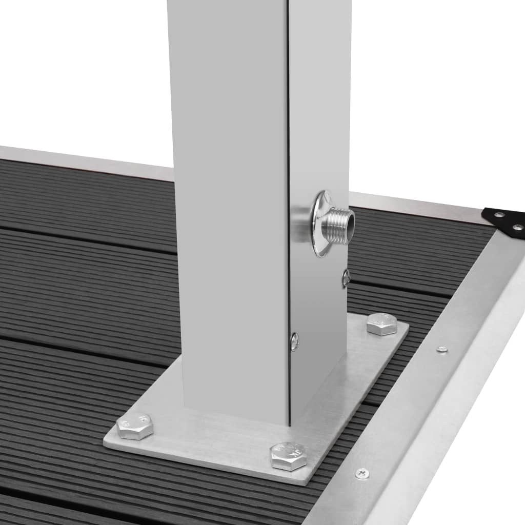 Zahradní Sprcha S Vaničkou Wpc Nerezová Ocel