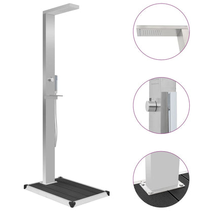 Zahradní Sprcha S Vaničkou Wpc Nerezová Ocel