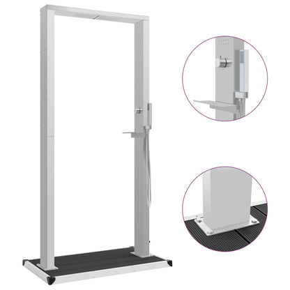 Zahradní Sprcha S Vaničkou Wpc Nerezová Ocel