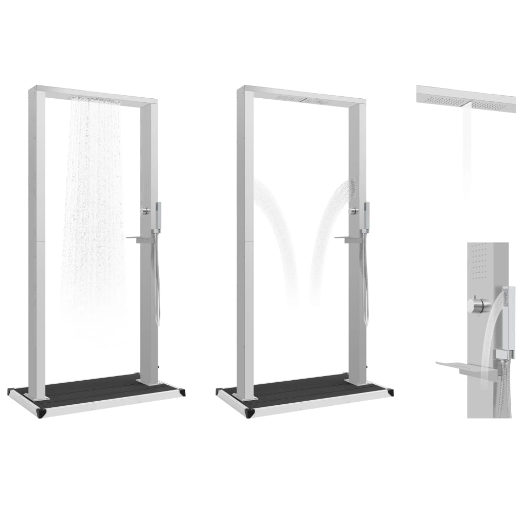 Zahradní Sprcha S Vaničkou Wpc Nerezová Ocel