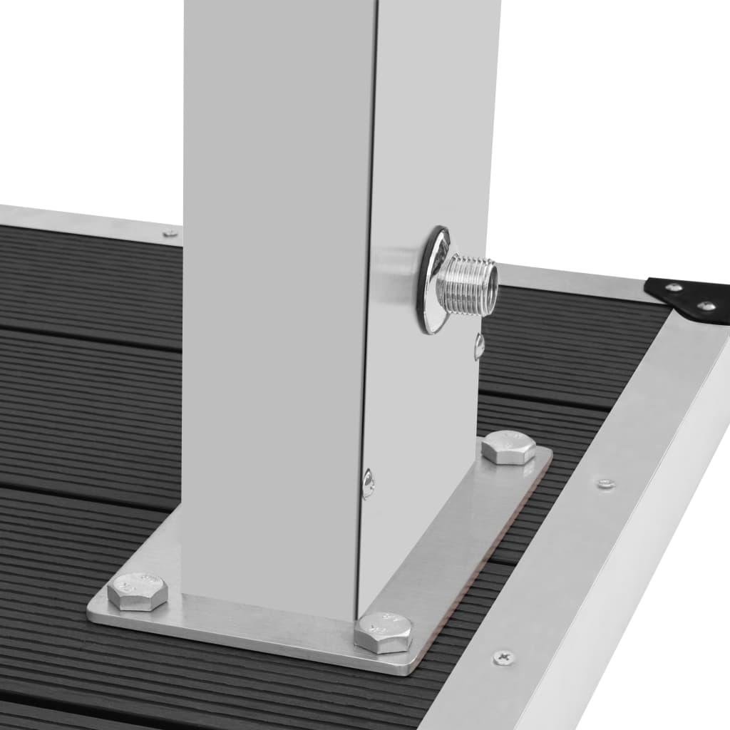 Zahradní Sprcha S Vaničkou Wpc Nerezová Ocel