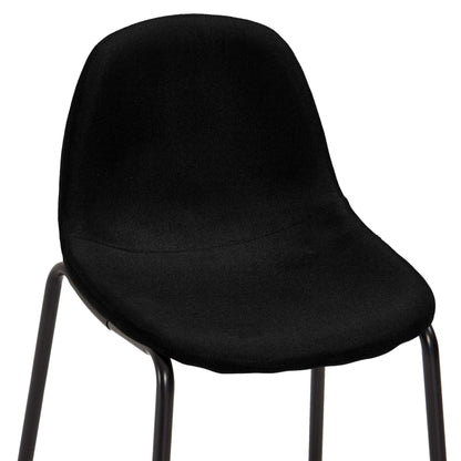 5Dílný Barový Set Textil Černý