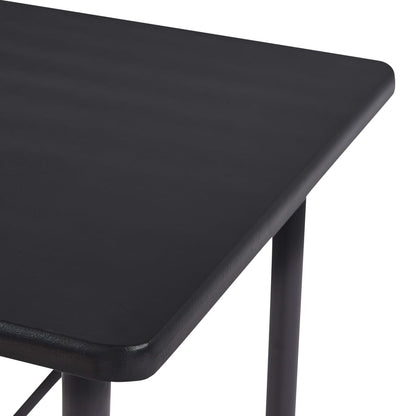 5Dílný Barový Set Textil Černý
