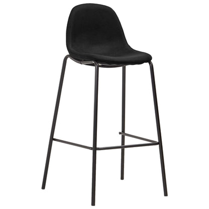 5Dílný Barový Set Textil Černý