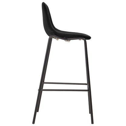 5Dílný Barový Set Textil Černý