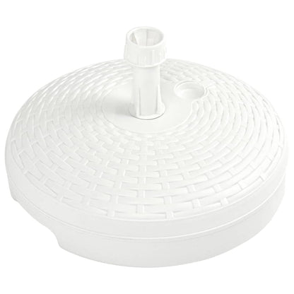 Stojan Na Slunečník Plněný Vodou/Pískem 20 L Bílý Plast Ratan