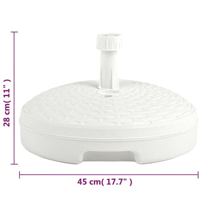 Stojan Na Slunečník Plněný Vodou/Pískem 20 L Bílý Plast Ratan