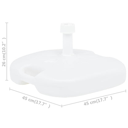 Stojan Na Slunečník Plněný Vodou/Pískem 16 L Bílý Plast