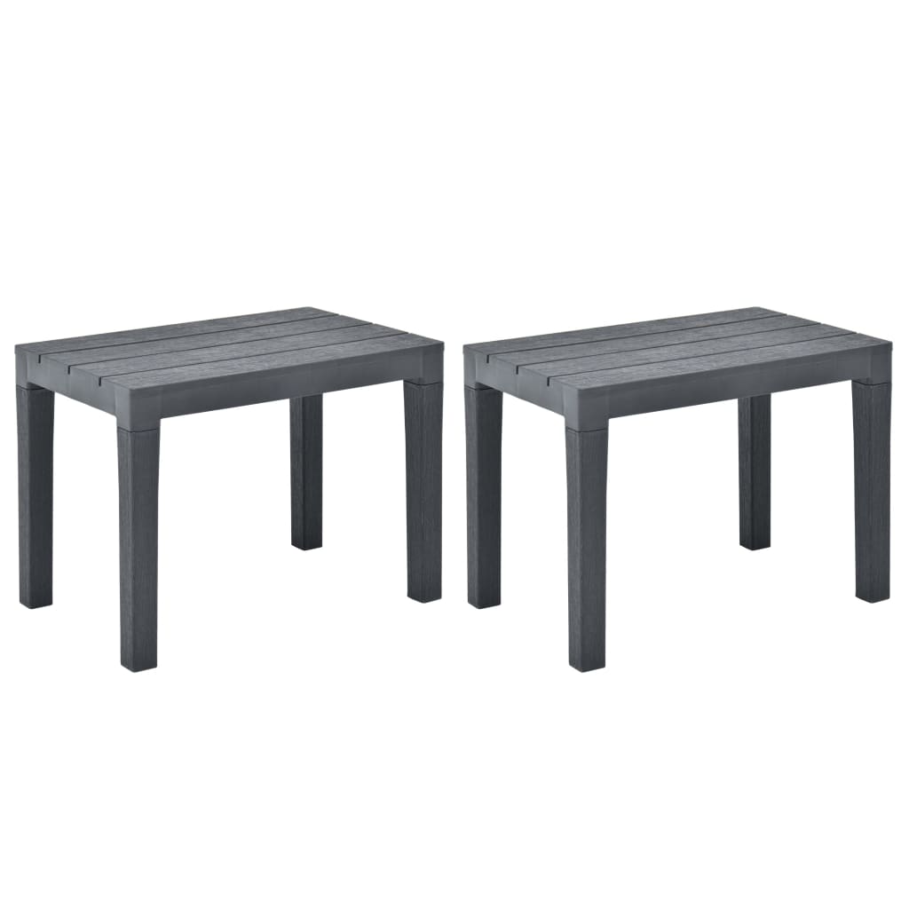 Zahradní Lavice 2 Ks Antracitové Plast