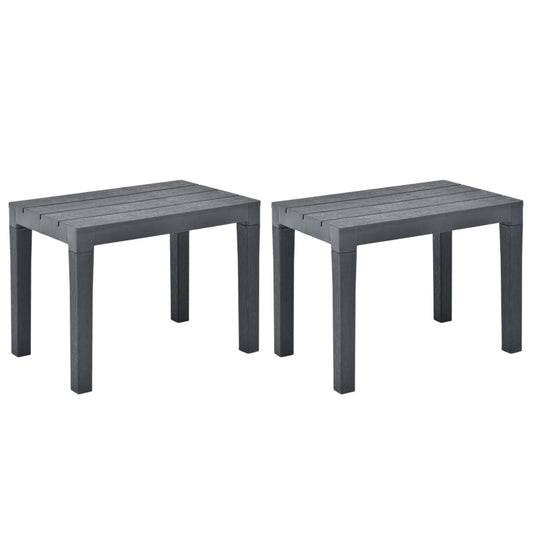 Zahradní Lavice 2 Ks Antracitové Plast