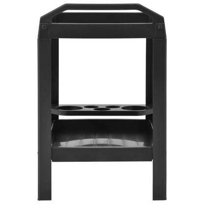 Nápojový Vozík Antracitový 69 X 53 X 72 Cm Plast