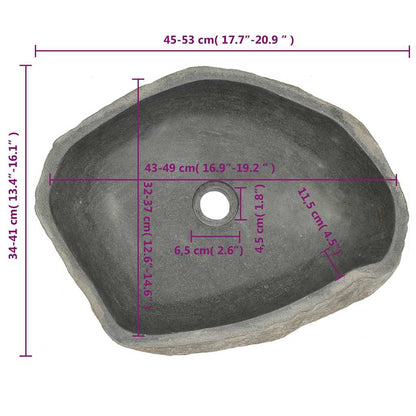 Umyvadlo Říční Kámen Oválné (45–53) X (34–41) Cm