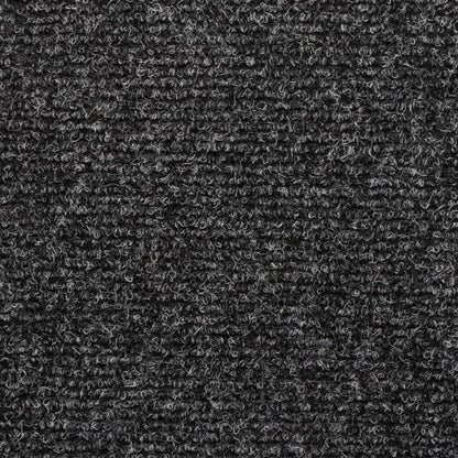 Schodové Rohože Samolepicí 15 Ks 65 X 21 X 4 Cm Tmavě Šedé S Obdélníkovým Okrajem