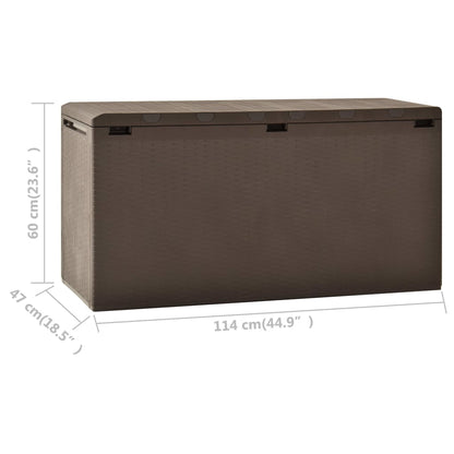 Zahradní Úložný Box Hnědý 114 X 47 X 60 Cm
