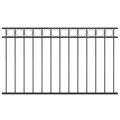 Plotový Dílec Ocelový 1,7 X 1,5 M Černý