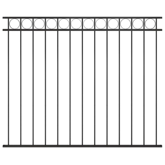 Plotový Dílec Ocelový 1,7 X 1,5 M Černý