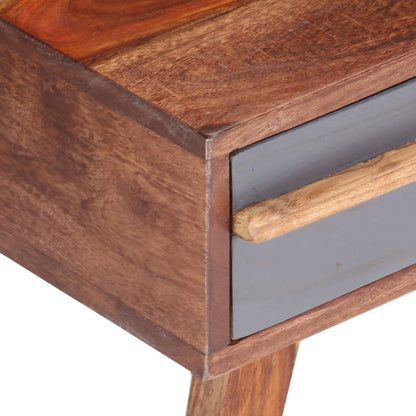 Konferenční Stolek Šedý 110 X 50 X 40 Cm Masivní Dřevo