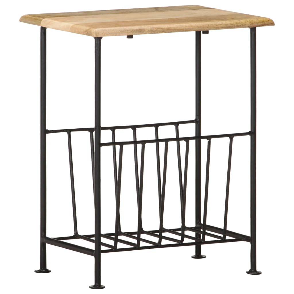 Stojan Na Časopisy 40 X 30 X 50 Cm Masivní Mangovník A Ocel