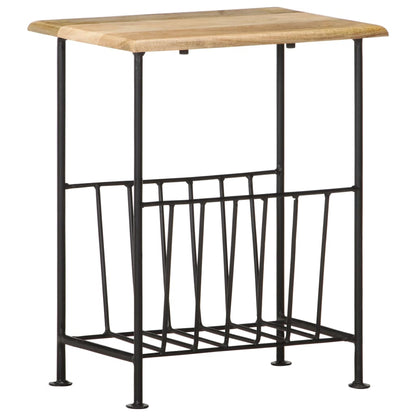 Stojan Na Časopisy 40 X 30 X 50 Cm Masivní Mangovník A Ocel