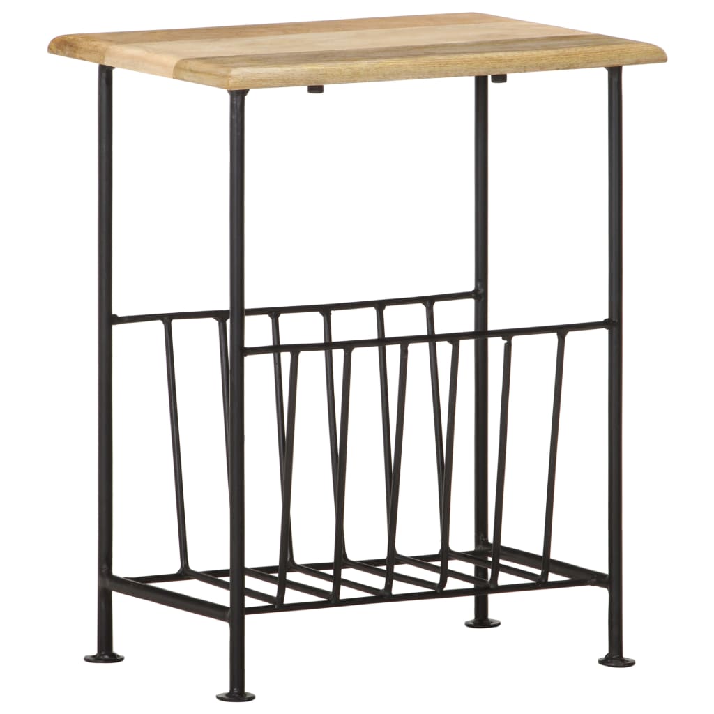 Stojan Na Časopisy 40 X 30 X 50 Cm Masivní Mangovník A Ocel