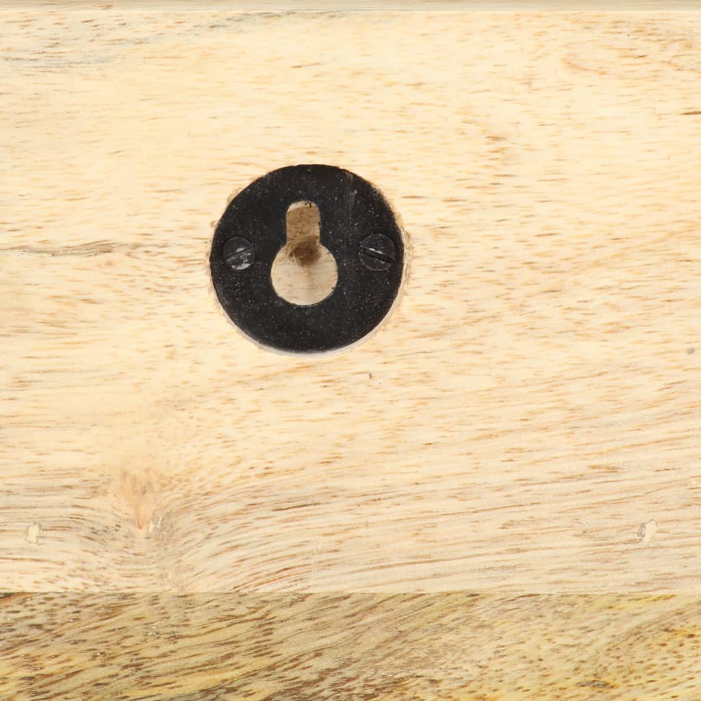 Nástěnný Věšák 60 X 15 X 20 Cm Masivní Hrubé Mangovníkové Dřevo