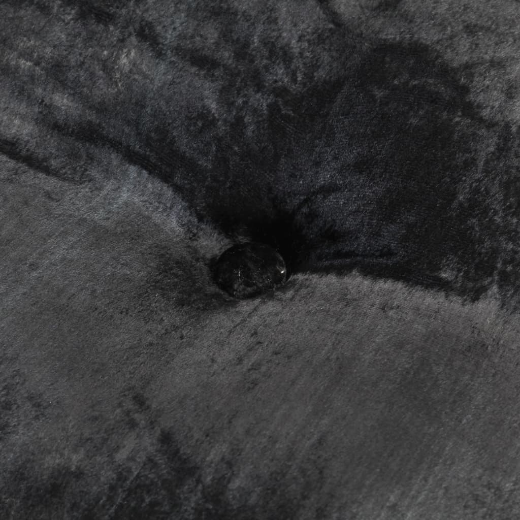 Kulatý Taburet Samet 40 X 20 Cm Antracitový