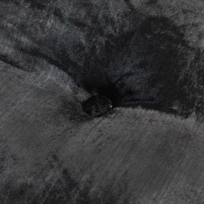 Kulatý Taburet Samet 40 X 20 Cm Antracitový