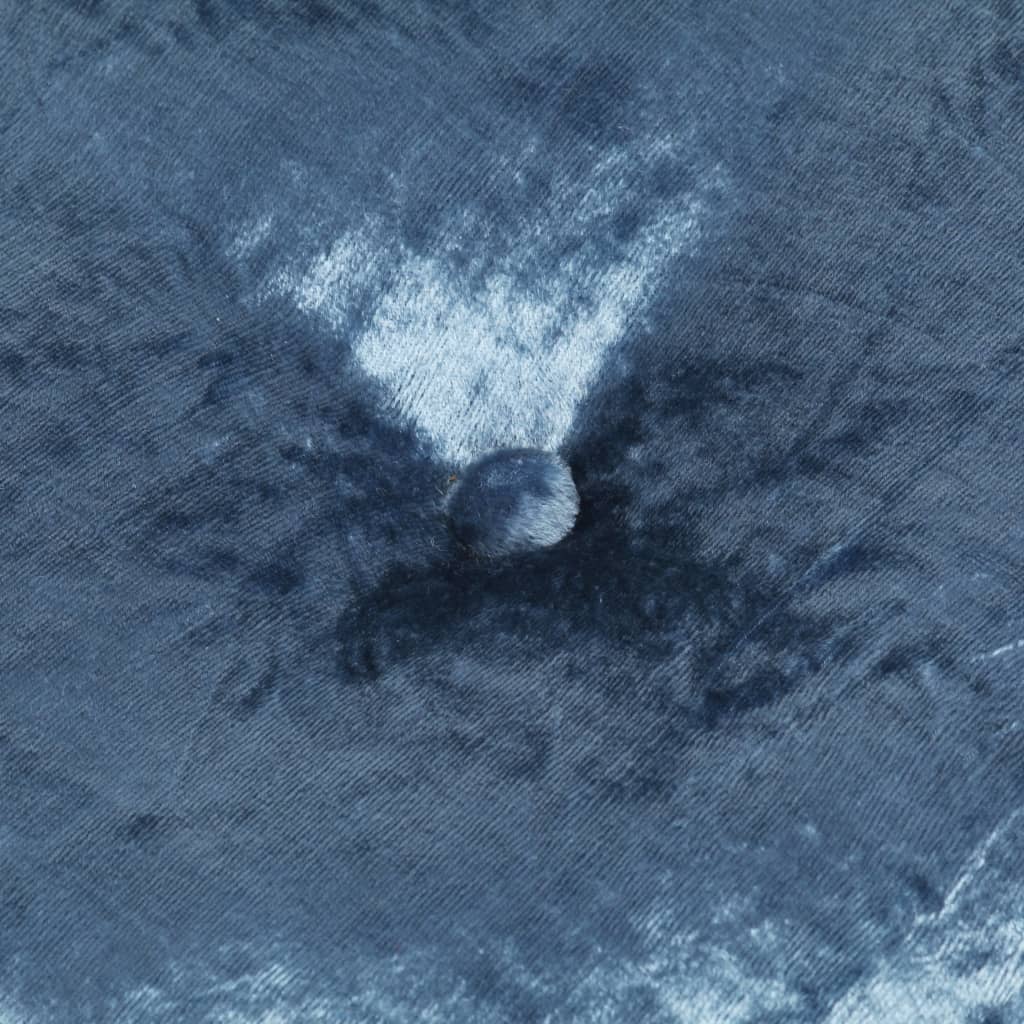 Kulatý Taburet Samet 40 X 20 Cm Modrý