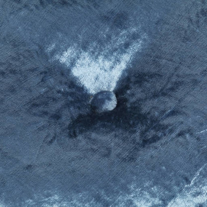 Kulatý Taburet Samet 40 X 20 Cm Modrý