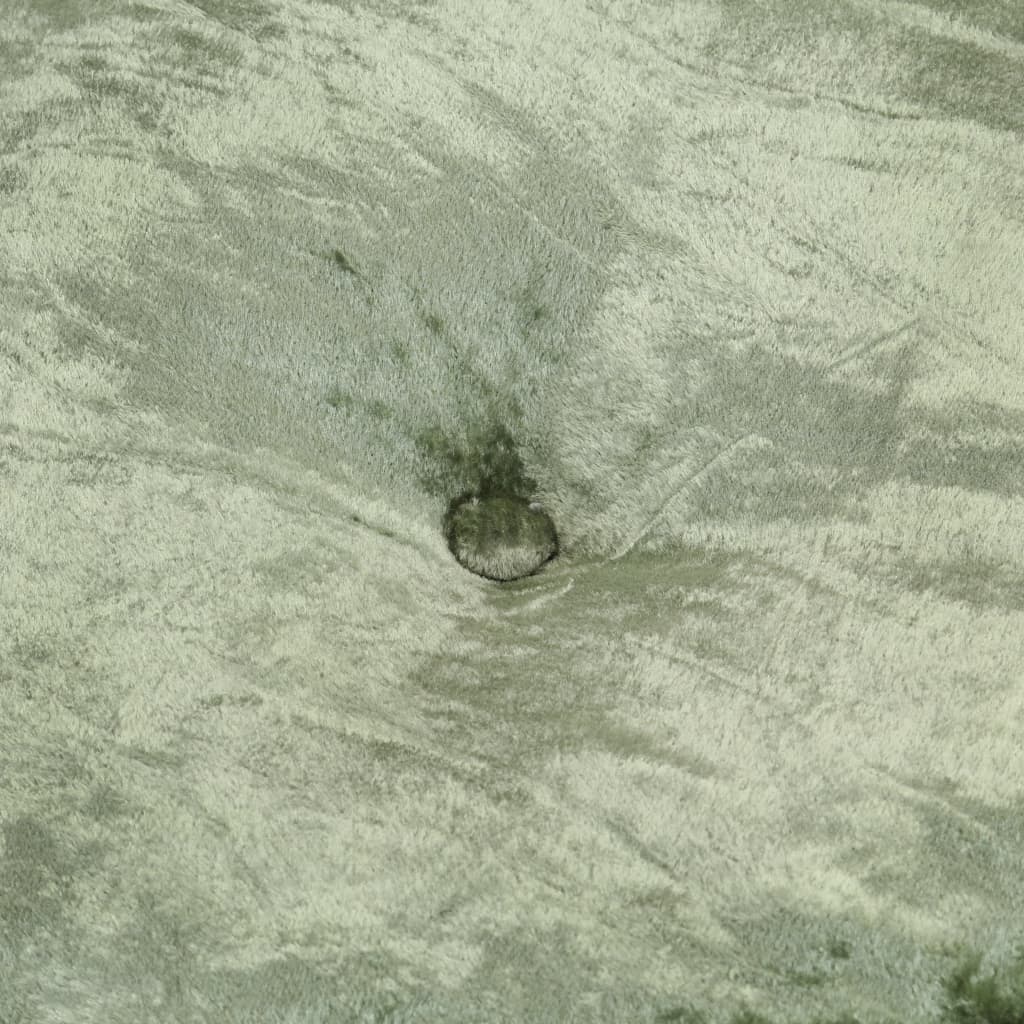 Kulatý Taburet Samet 40 X 20 Cm Zelený