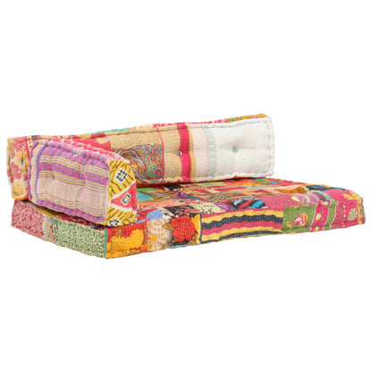 Poduška Na Pohovku Z Palet Vícebarevná Textil Patchwork