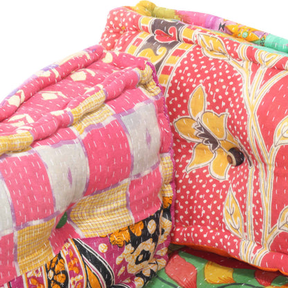 Poduška Na Pohovku Z Palet Vícebarevná Textil Patchwork