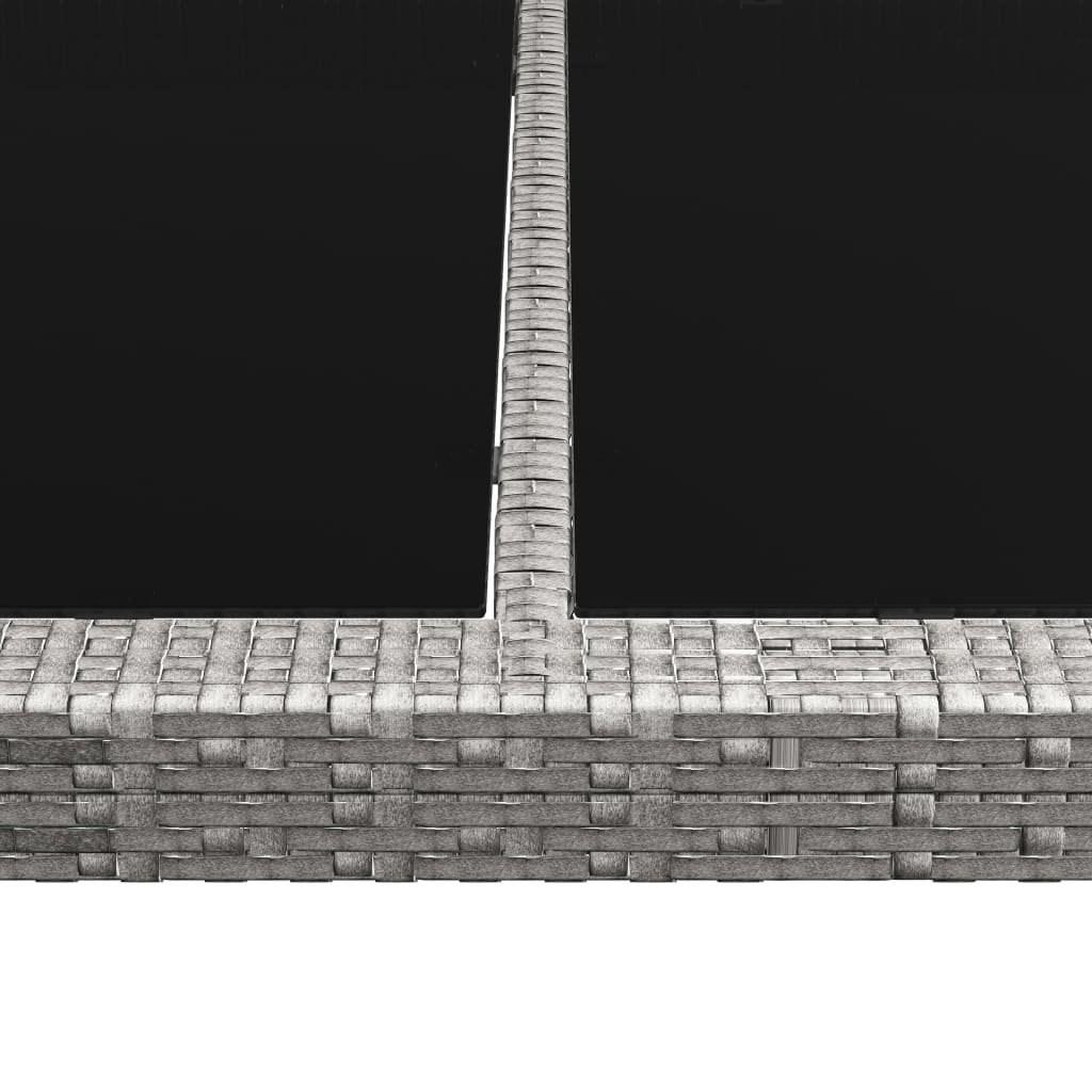 Venkovní Jídelní Stůl Šedý 200 X 150 X 74 Cm Polyratan