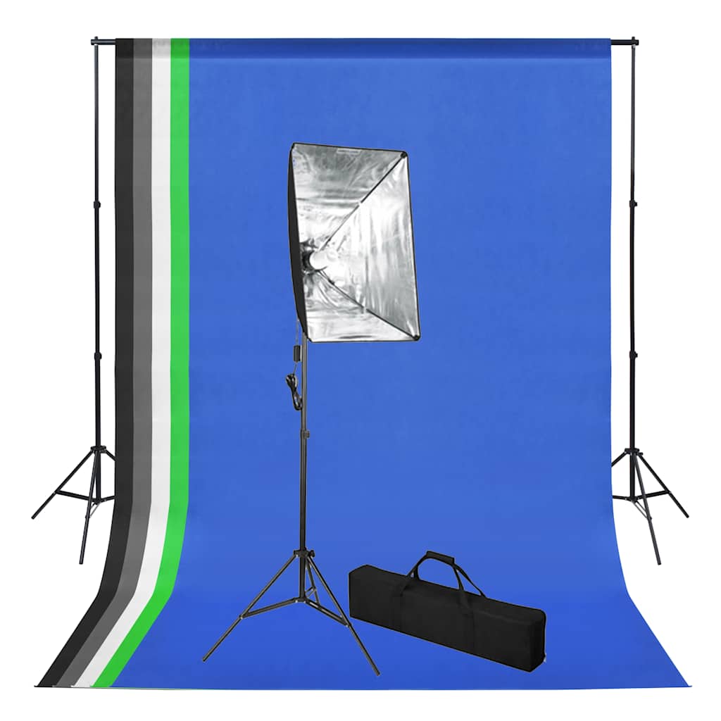 Foto Studio Set S Fotopozadím A Softboxem