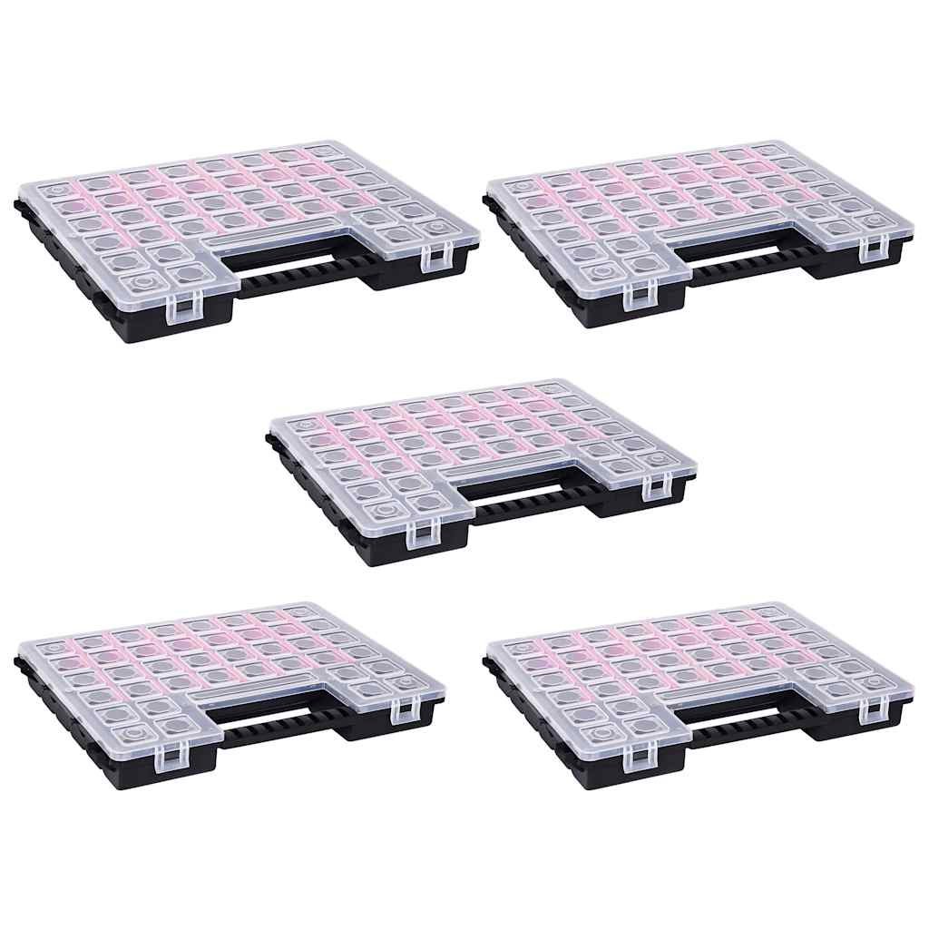 Boxy Na Součástky 5 Ks Nastavitelné Přihrádky 385X283X50 Mm