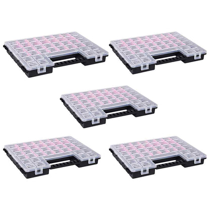 Boxy Na Součástky 5 Ks Nastavitelné Přihrádky 385X283X50 Mm