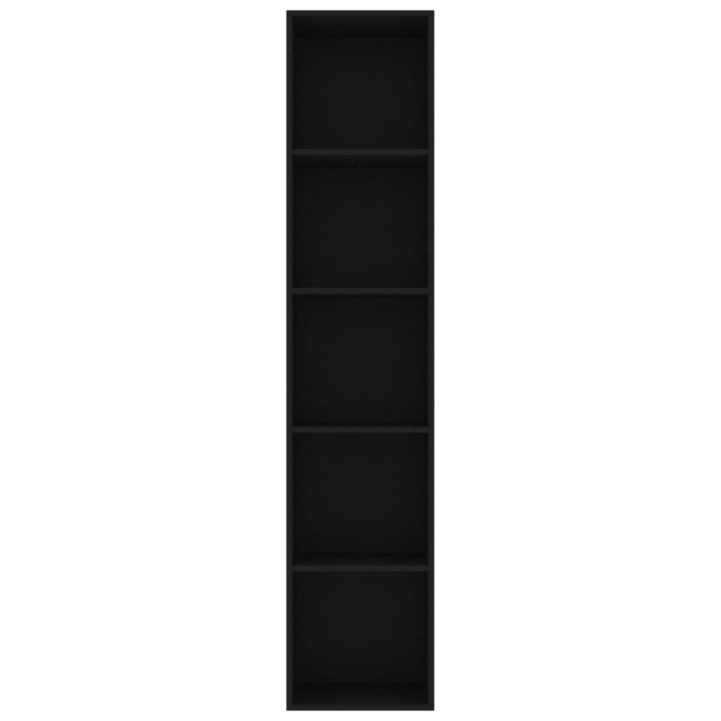 Knihovna Černá 40 X 30 X Kompozitní Dřevo Černá