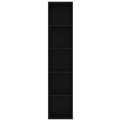 Knihovna Černá 40 X 30 X Kompozitní Dřevo Černá
